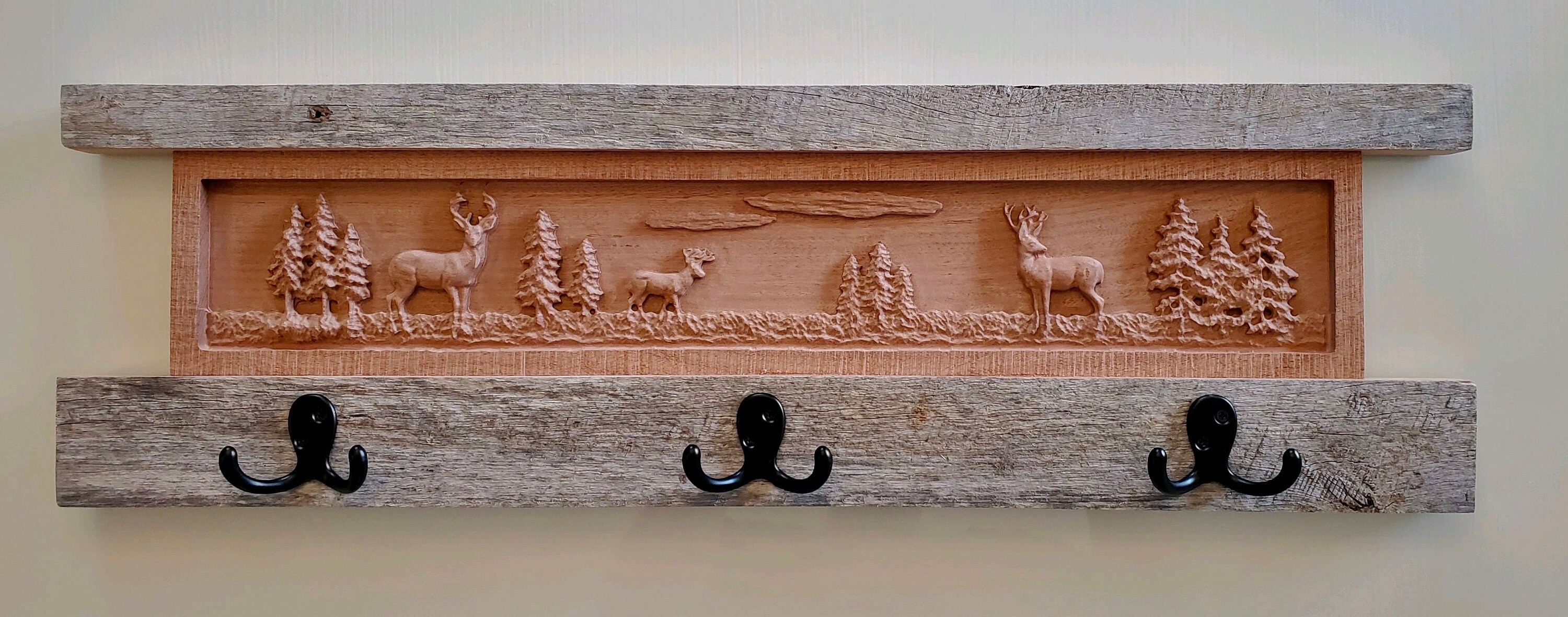 Coat Rack for Wall Hunting themed Coat Rack Art Coat Rack Etsy