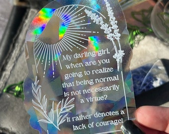 Magic Suncatcher, Witchy Suncatcher Decal, Whimsigoth Room Decor, Rainbow Maker, Motivational Sun Catcher, Self Love Sticker, 90s Witch Gift