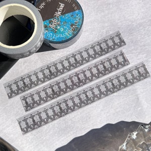 Gothic Architecture Washi Tape, Gray Washi Tape, Gothic Stationery, Bullet Journal Washi Tape, Washi Tape Set, Spooky Washi Tape