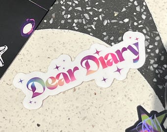 Dear Diary Sticker, Journal Stickers