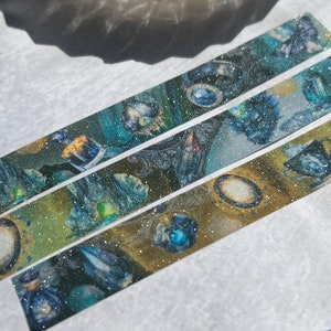 Dark Oddities Glitter Washi Tape, Occult Washi Tape,  Dragon Washi Tape, Oddities and Crystals Washi Tape, Castle Washi Tape, Witch Washi