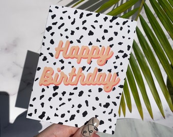 Speckled Birthday Card, Minimalist Vibes, Aesthetic Birthday Decor, 21st Birthday Card, 18th Birthday Card, Trendy Birthday Card