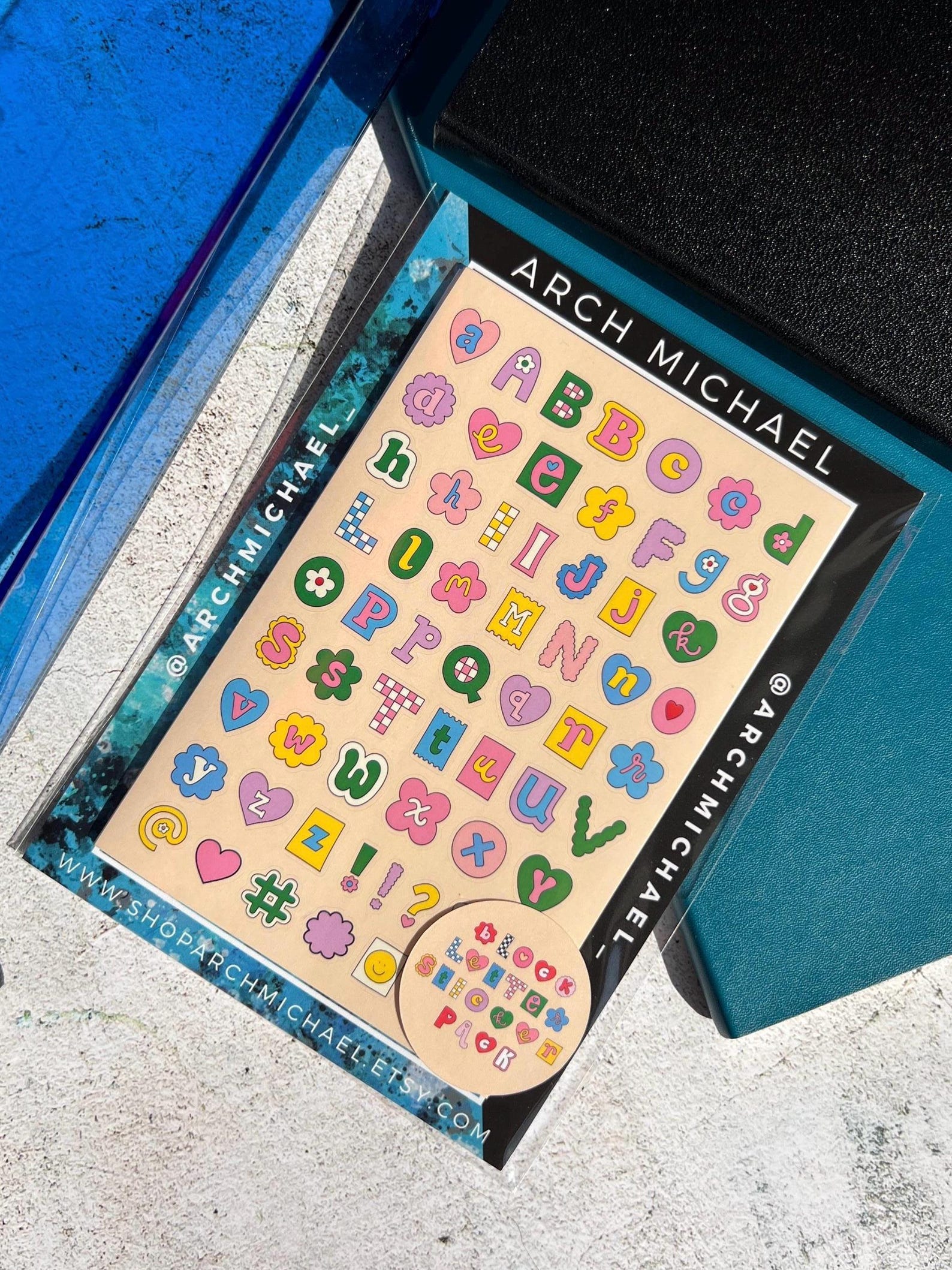 Block Letter Sticker Pack, Alphabet Stickers, Bubble Letter Stickers ...