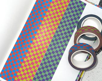 Checkered Washi Tape Trio Vol I, Checkered Washi Tape Set