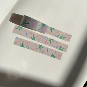 Floral Washi Tape, Pink Washi Tape, Flower Washi Tape, Decorative Tape, Planner Washi Tape, Bujo Washi Tape, Cute Washi Tape, Floral Washi