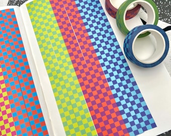 Checkered Washi Tape Trio Vol II, Checkered Washi Tape Set