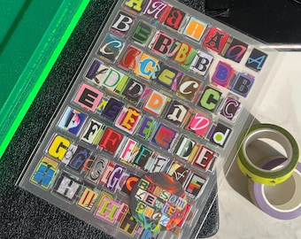 Magazine Cut-Out Letter Stickers, Ransom Letter Stickers, Ransom Number Stickers, Collage Stickers, Junk Journal Stickers, Number Stickers