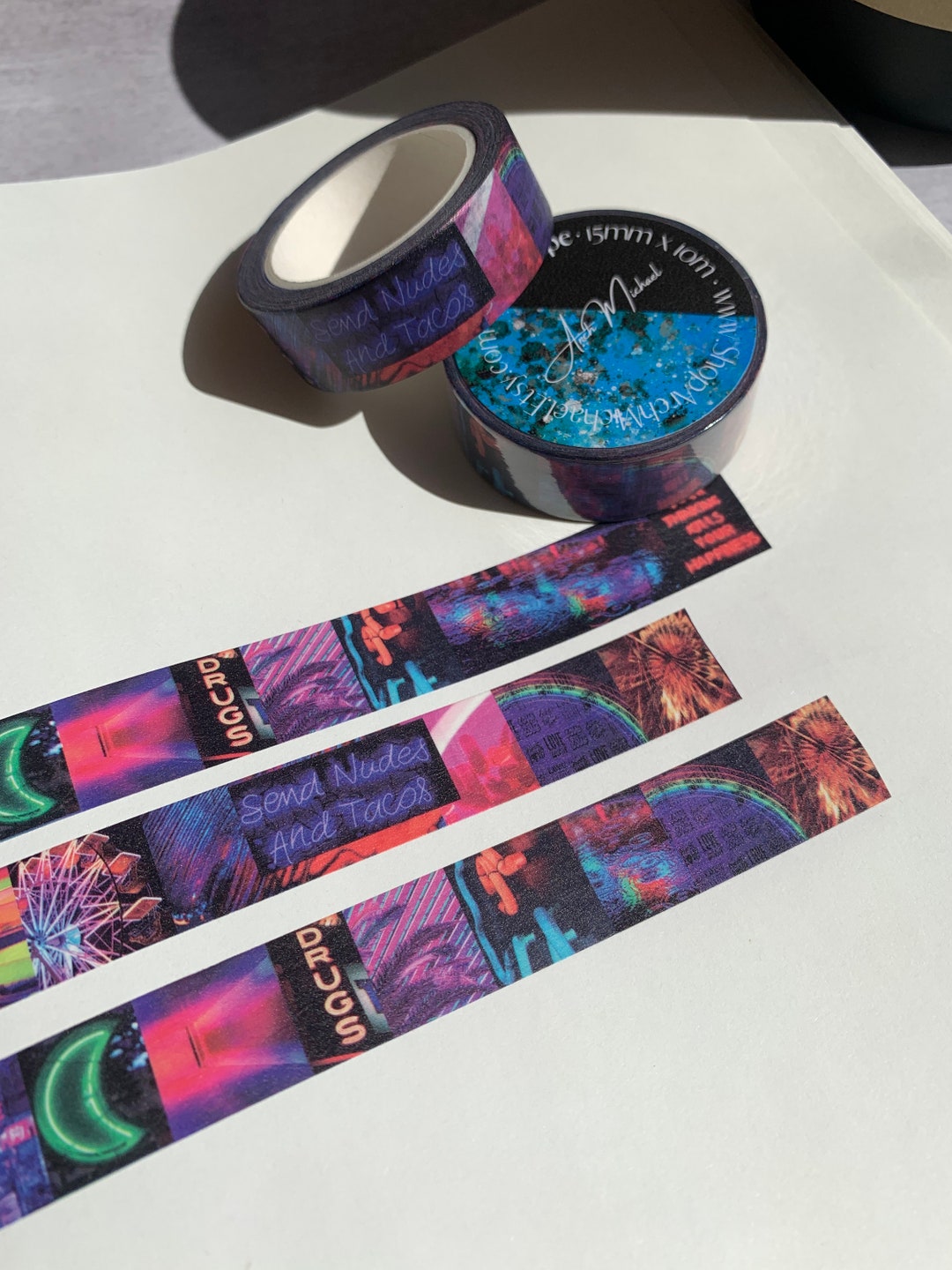 Neon Signs Washi Tape Neon Lights Washi Tape Neon Craft - Etsy