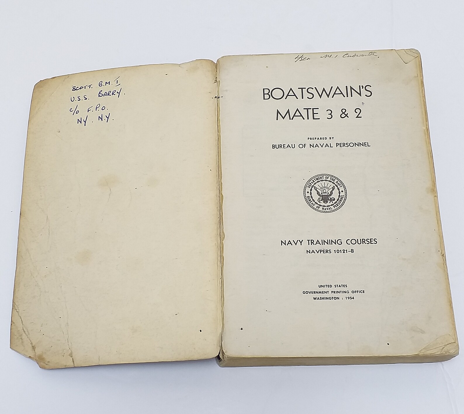 Boatswain's Mate 3 & 2 Navy Training Courses 1954 Reprint Etsy