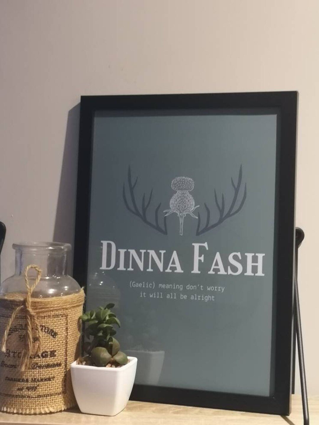 OUTLANDER Geschenk DINNA FASH sassenach schottischer Spruch Gälisch