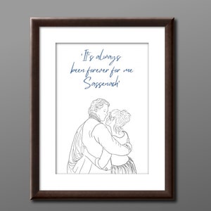 OUTLANDER gift outlander merchandise dinnafash sassenach illustration hand-drawn lineart original print