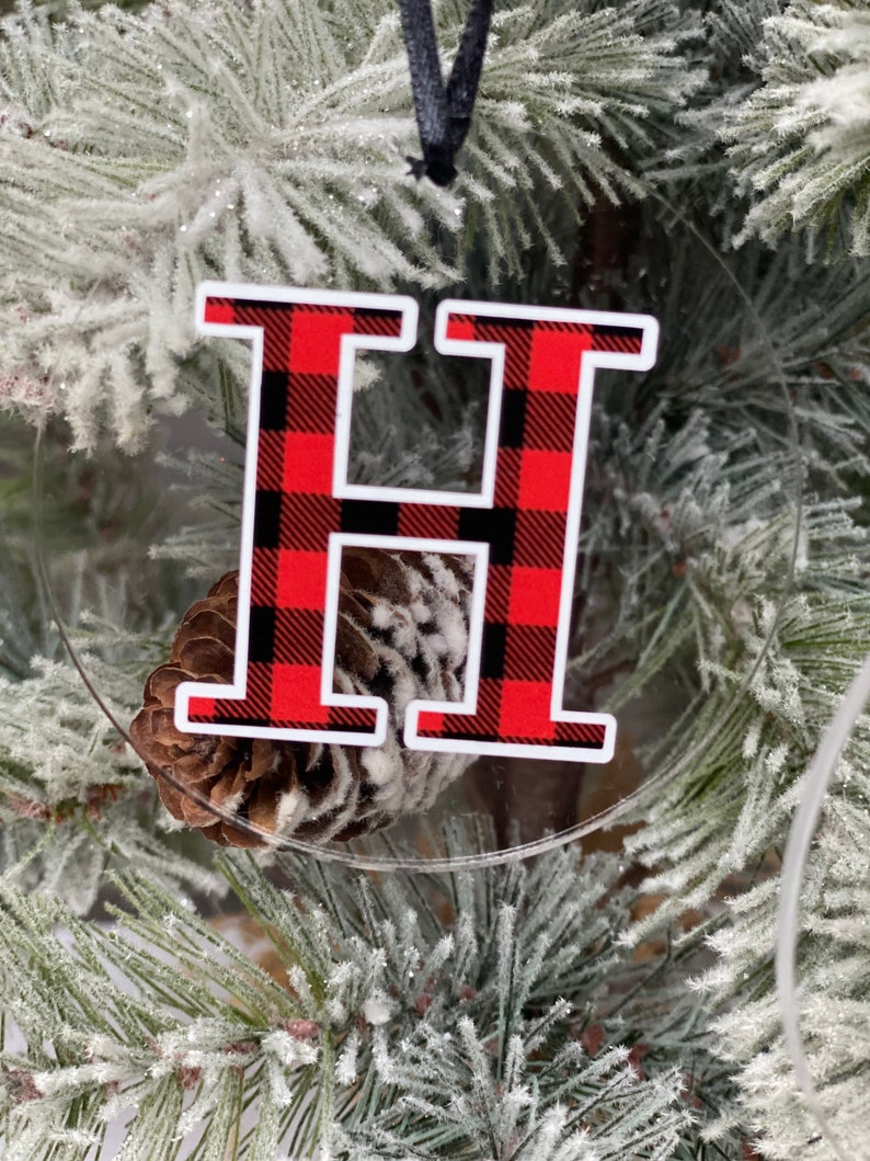 Farmhouse Christmas Ornament Monogrammed Christmas ornament Etsy