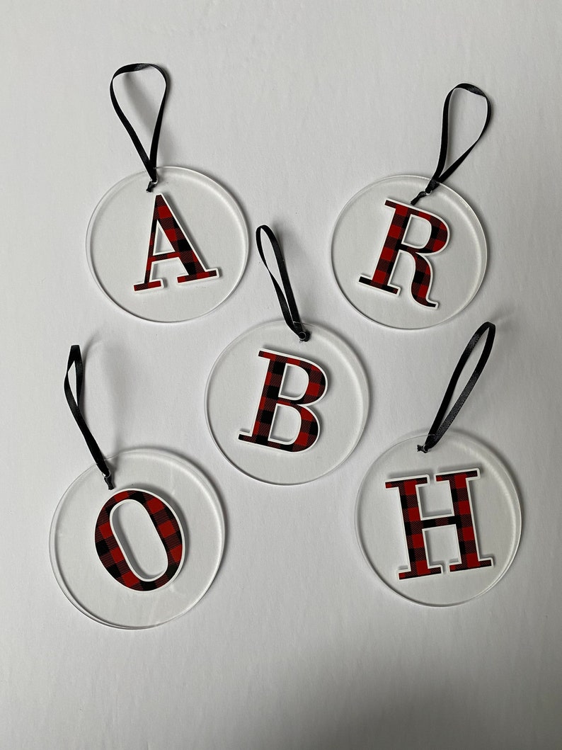 Farmhouse Christmas Ornament Monogrammed Christmas ornament Etsy