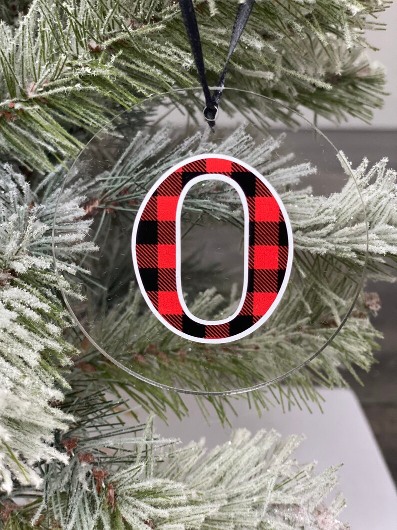 Farmhouse Christmas Ornament Monogrammed Christmas ornament Etsy