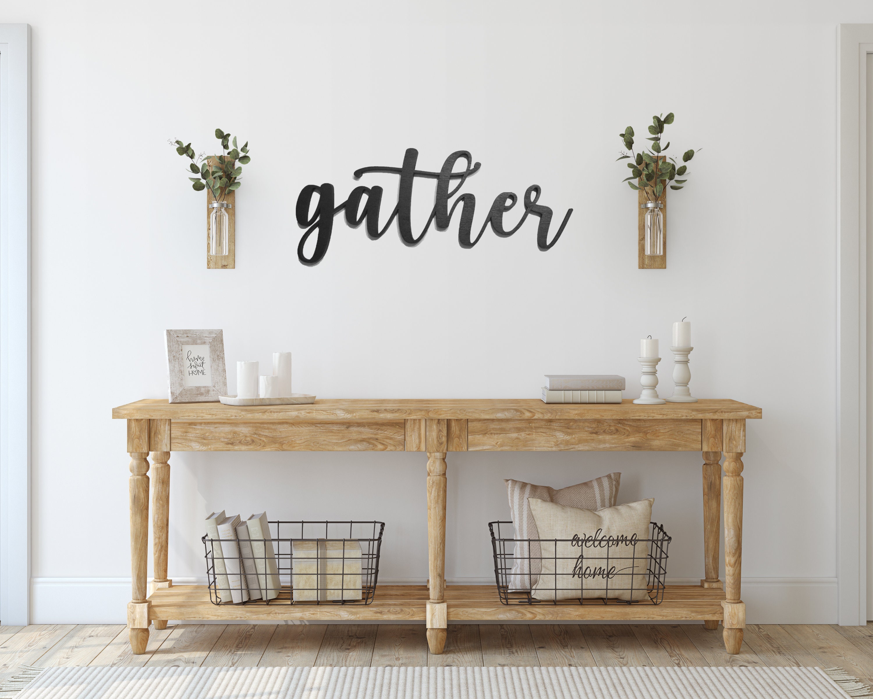 Gather Wood Cutout Wood Cutout Wood Word Word Cutout Etsy