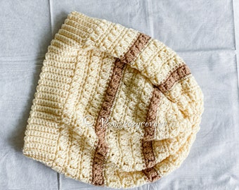 Patrón de gorro entrecruzado de crochet