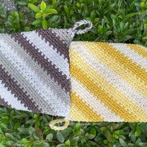 Double Thick Crochet Potholder Pattern, Crochet Hot Pad Pattern, Crochet Oven Mitts, Crochet Mittens, image 6