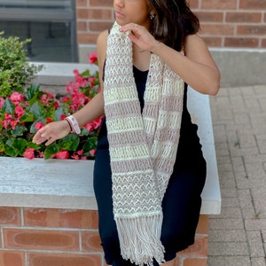 Beginner Crochet Scarf Pattern, Easy Crochet Scarf Pattern, Lacy Crochet Scarf Pattern, Crochet Scarf Pattern, Modern  Crochet Scarf Pattern