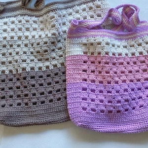 Crochet Bag Pattern, Crochet Tote Bag Pattern, Crochet Market Bag, Crochet Grocery Bag, Summer Tote Bag, Spring Tote Bag, Easy Crochet Bag