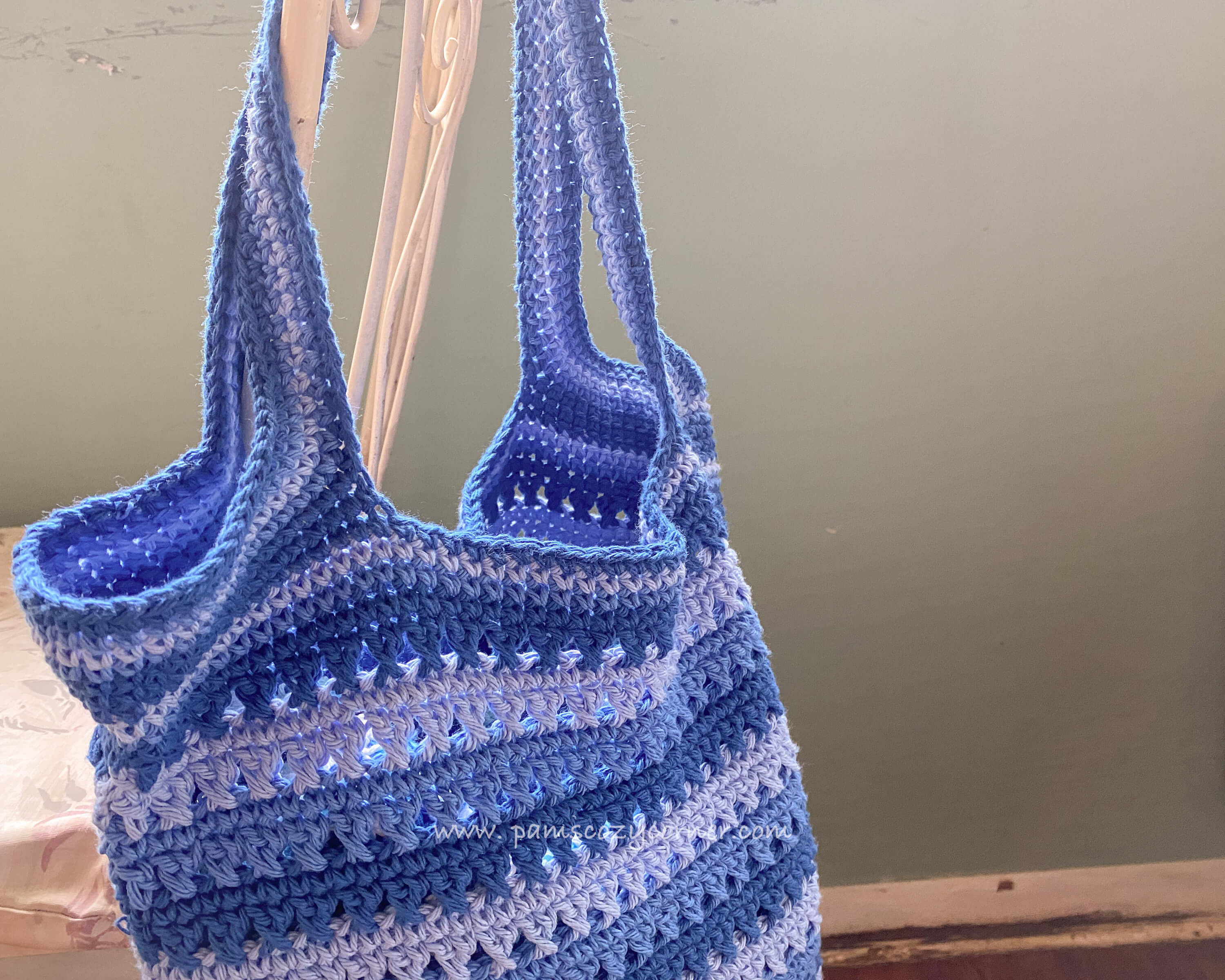 トートバッグ CROCHET SHOPPING BAG The Luna Crochet Bag Pattern, Shopping Bag, Market Bag