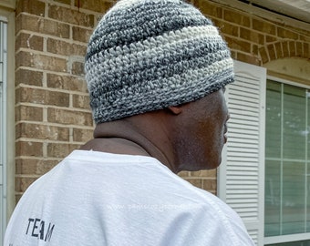 Easy Crochet Men's Beanie Hat Pattern (PDF Pattern)