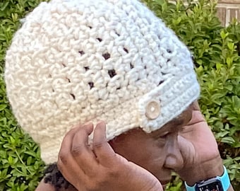 Chunky Crochet Hat Beanie, Women's Crochet Chunky hat, One Skein Crochet Beanie Hat