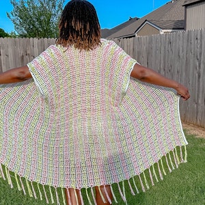 Easy Crochet Beach Cover Up Pattern, Beach Swim Cover up, Beach Dress Crochet, Pattern, Crochet Robe Style Beach Cover Up, Summer Cover Up
