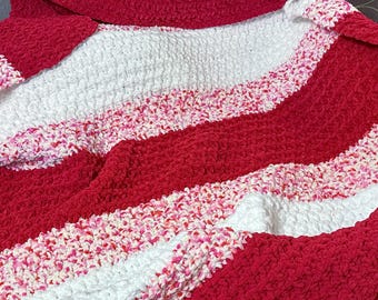 Chunky Crochet Blanket Pattern: Bulky Striped Afghan (PDF Pattern)