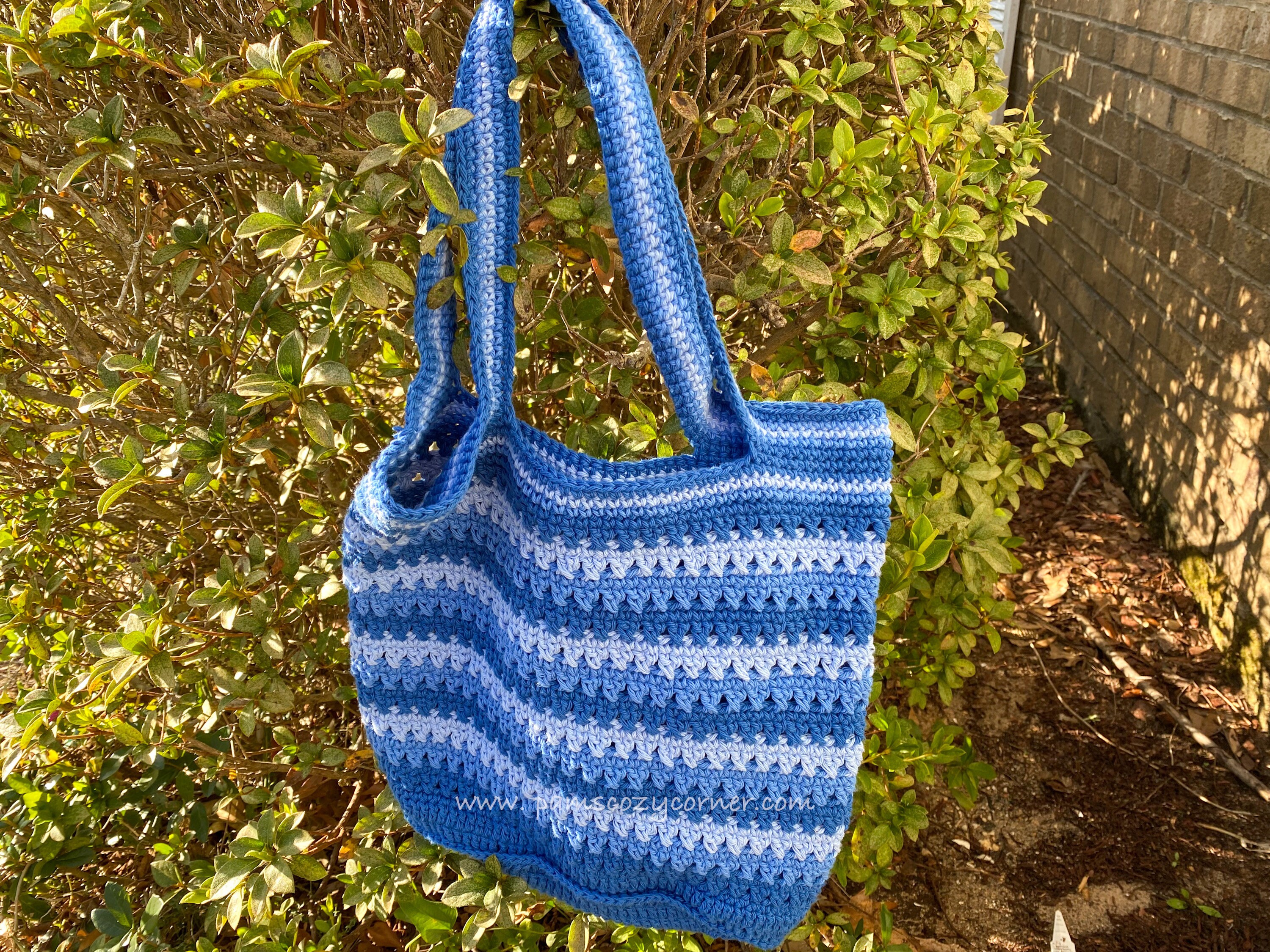 Crochet Market Bag Pattern: Easy Cotton Tote (PDF Pattern) - Etsy