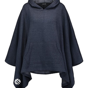 Women's Soft Fleece Poncho Sweatshirt Poncho Poncho Hoodie Gameday ...