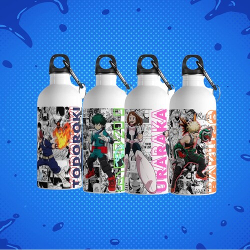 MHA My Hero Academia Stainless Steel Water Bottle 14 Oz Etsy