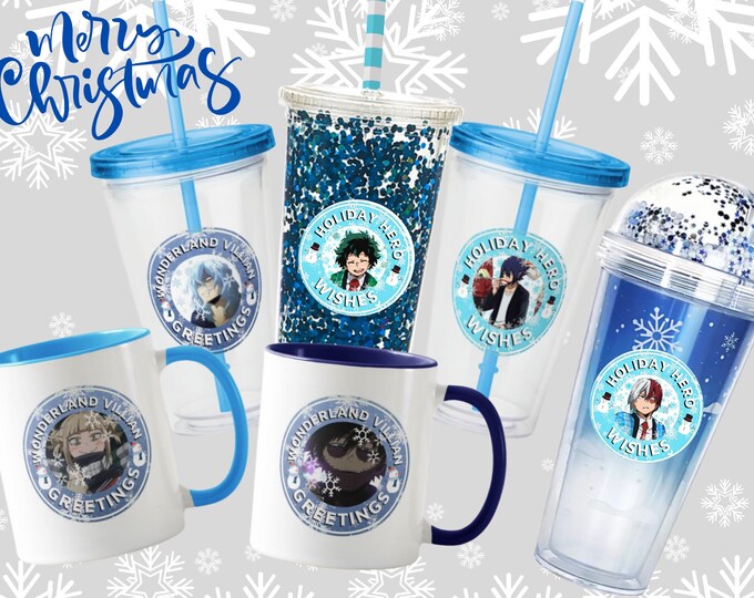 My Winter Plus Ultra Christmas Anime Mugs Tumblers/cold cups/ hot cups/