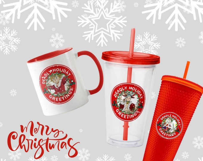 Deadly Holiday Greetings Christmas Anime Mugs Tumblers/cold cups/ hot cups/