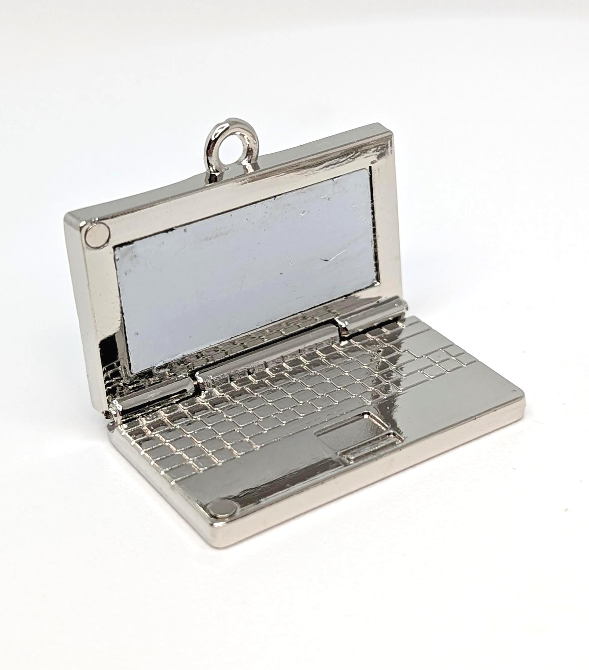 Japan Charm Computer Laptop Charm – 33×20 Mm – Folding Open Design – Great for Keychains ...