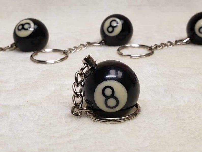 Pool Ball Assorted Color Keyring Keychain Cute Fun Funny. Etsy