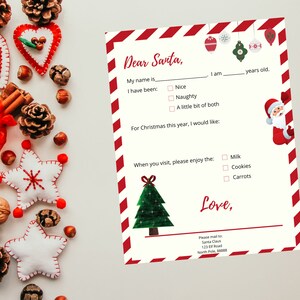 Carta a Papá Noel: Carta navideña imprimible