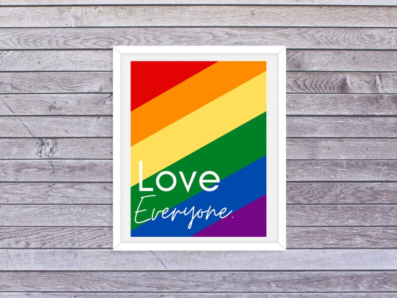 Love Everyone-lgbtq Printable - Etsy