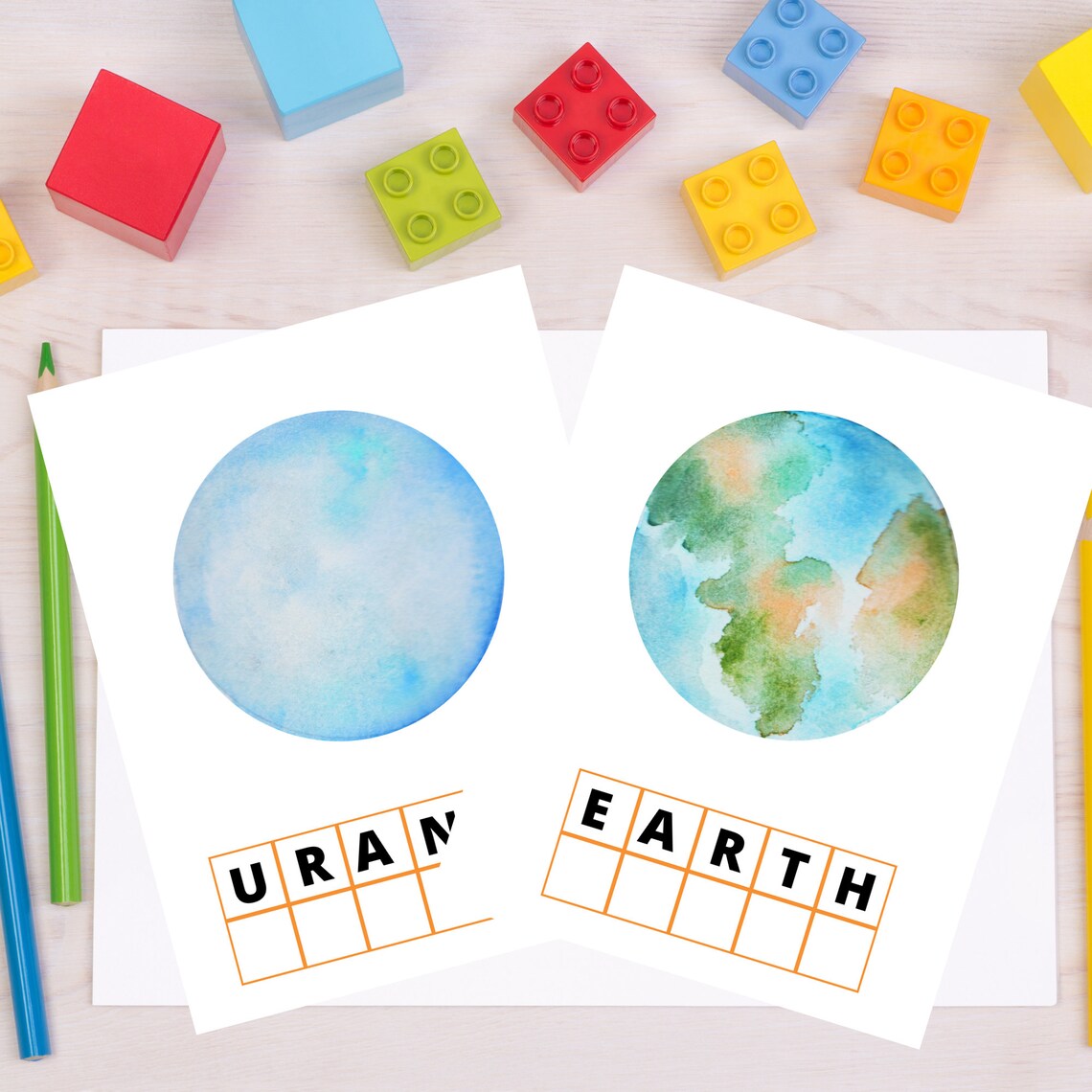Solar System Spelling Worksheets Planet Printables - Etsy