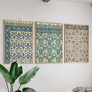 Set of 3 Arabic Prints, Arabic Wall Art, Islamic Decor, Arabic Decor, Pattern Art, Poster Set, Gallery Wall, Art Print, A1/A2/A3/A4