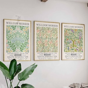 Set di 3 stampe di William Morris, poster di William Morris, decorazione floreale, stampa vintage, arte floreale, stampa artistica di William Morris, regalo, A1/A2/A3/A4