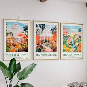 Kew Gardens Prints, William Morris Posters, Botanical Art, Botanical Decor, London Print, Henri Rousseau Wall Art, Floral Prints, Garden Art