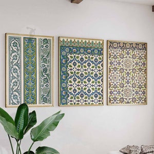 Set of 3 Arabic Prints, Islamic Wall Art, Islamic Decor, Arabic Decor, Middle Eastern Art, Middle Eastern Decor, Mughal Wall Art, Arab Gift
