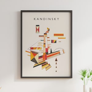 Kandinsky 'Bestimmt' Abstract Poster Print, Gallery Quality, Wall Art Decor, Housewarming Christening Birthday Gift - Multiple Sizes