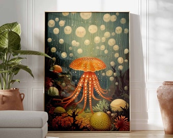 Vintage Marine Life Poster, Ernst Haeckel Ocean Art Print