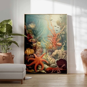 Adolphe Millot Meereswelt Poster, Ernst Haeckel, Vintage Sea Life Poster, Tropischer Fisch Poster, Geschenk