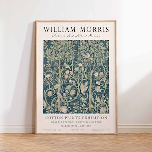 William Morris Print, William Morris Exhibition Poster, Vintage Floral Decor, Botanical Art, Vintage Wall Decor, Vintage Poster, A1/A2/A3/A4