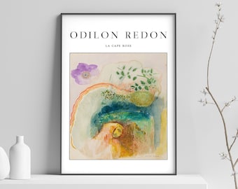 Odilon Redon, La Cape Rose, Floral Art Exhibition Poster