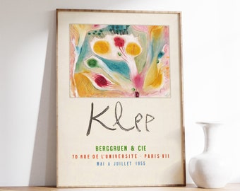 Paul Klee Exhibition Poster, Tropical Blossom Print, Modernist Art