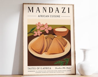 Mandazi Food Poster, afrikanische Küchenkunst