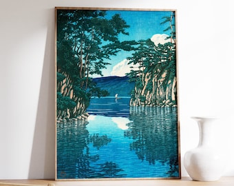 川瀬巴水、【陸奥蔦温泉】、希少画集画、状態良好、新品額 額装付、送料無料 現在、この商品の在庫はありません - Etsy